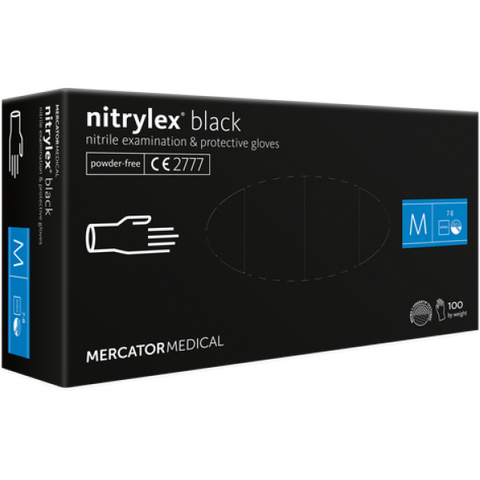 Nitrylex Black disposable nitrile gloves, XS-XL