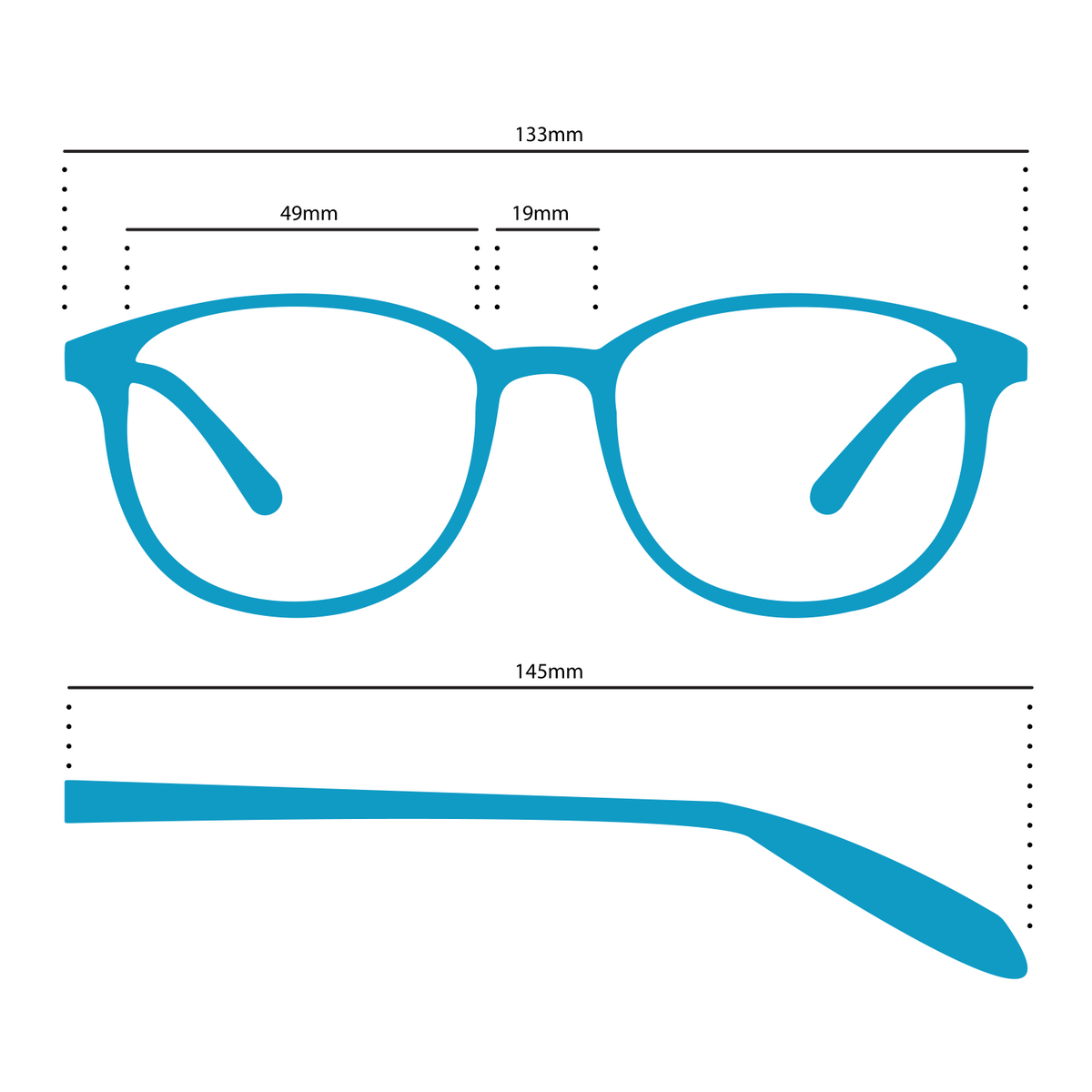 OWLET Blue glasses with blue light protection, red, smaller frame